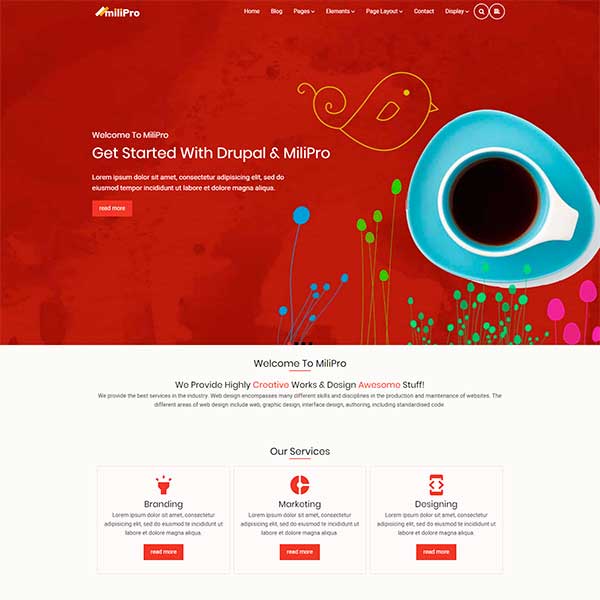 Milipro Drupal Theme